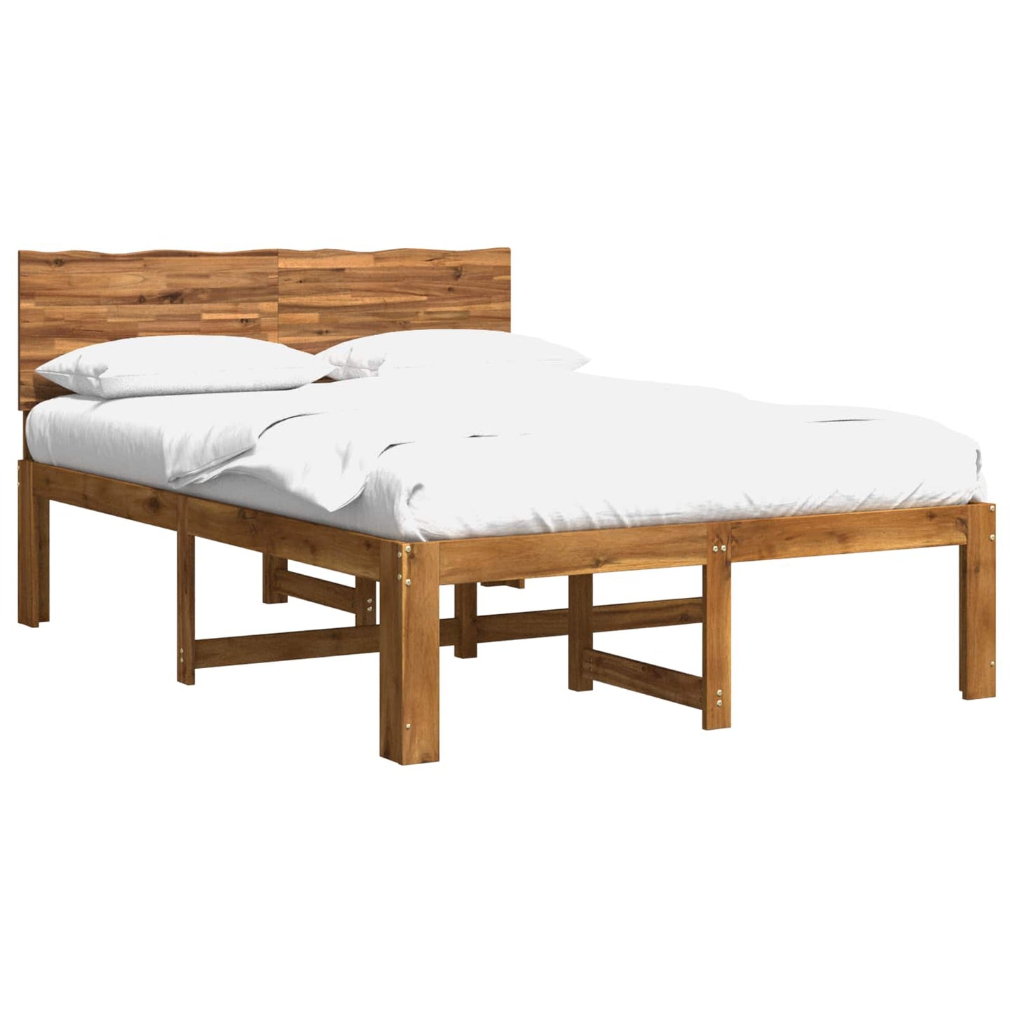 vidaXL Διπλό Κρεβάτι με Κεφαλάρι ROSTOCK Φυσικό 140 x 190 cm