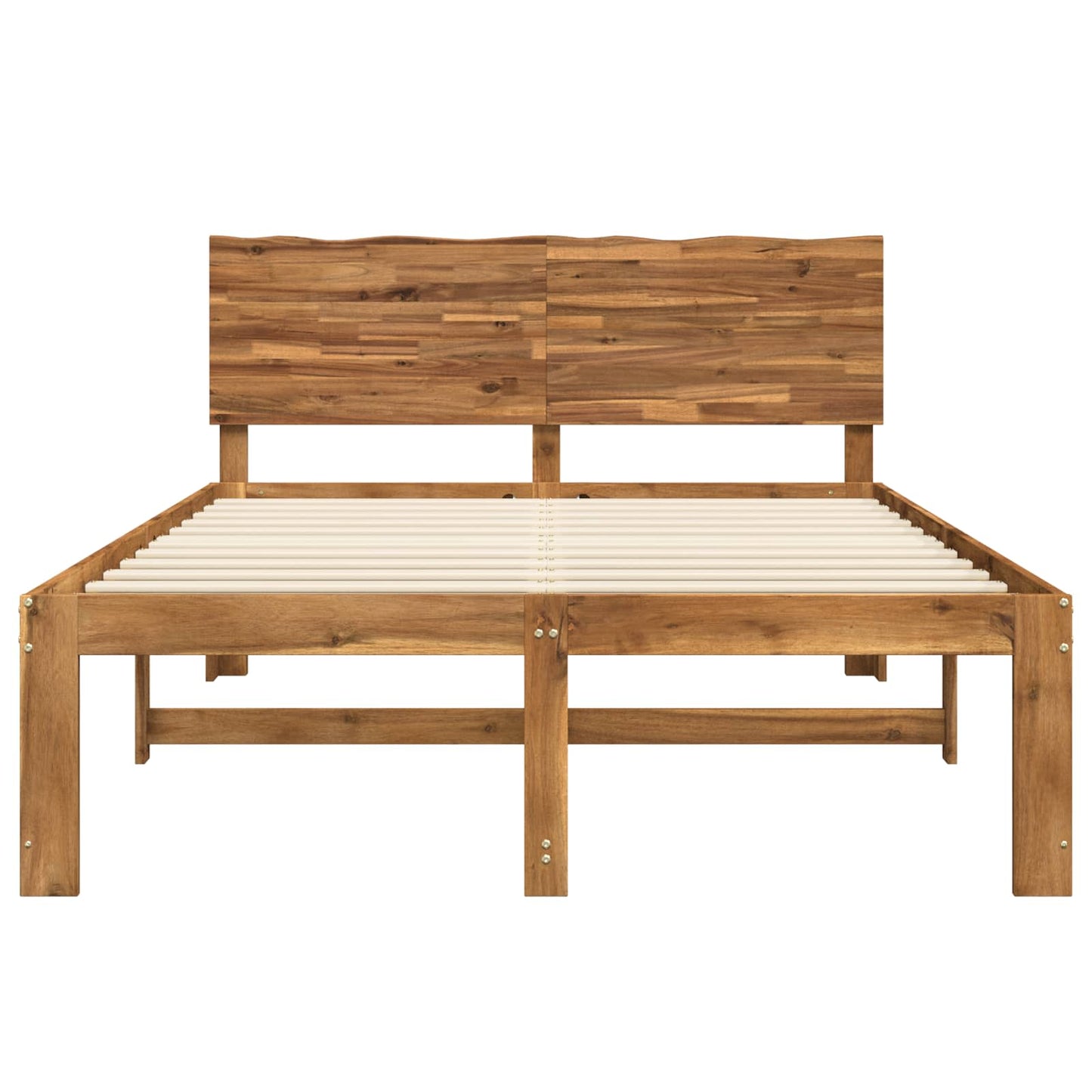vidaXL Διπλό Κρεβάτι με Κεφαλάρι ROSTOCK Φυσικό 140 x 190 cm