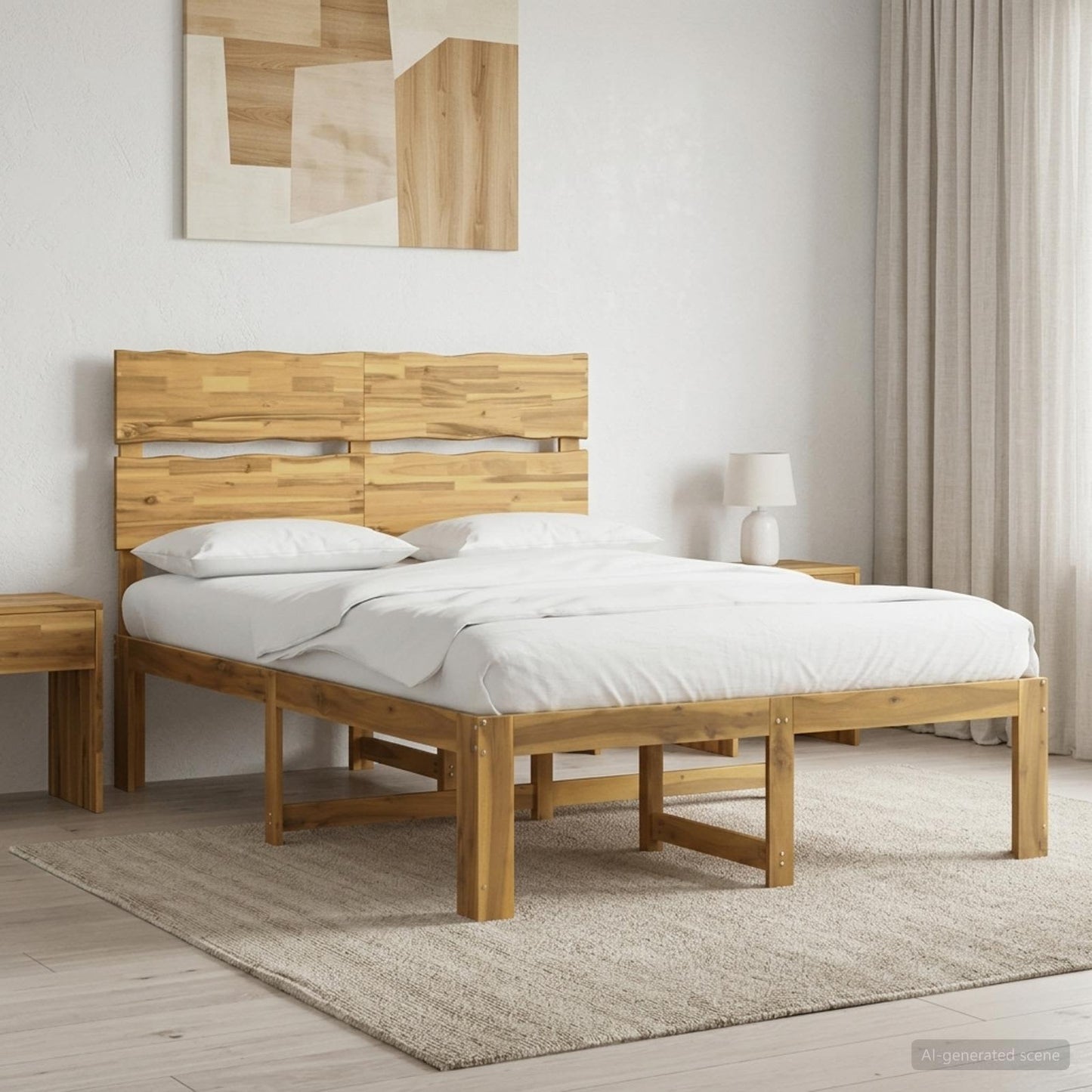 vidaXL Διπλό Κρεβάτι με Κεφαλάρι ROSTOCK Λευκό 140 x 190 cm
