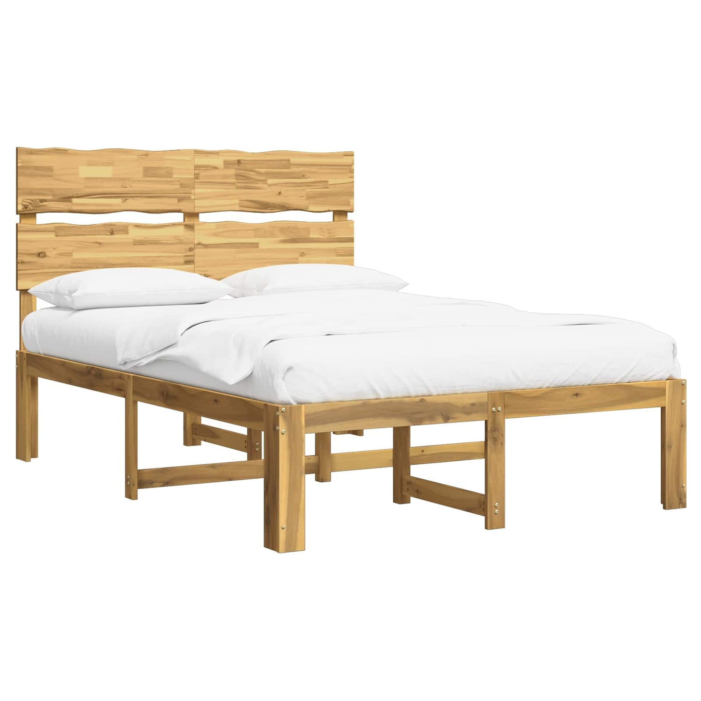 vidaXL Διπλό Κρεβάτι με Κεφαλάρι ROSTOCK Λευκό 140 x 190 cm