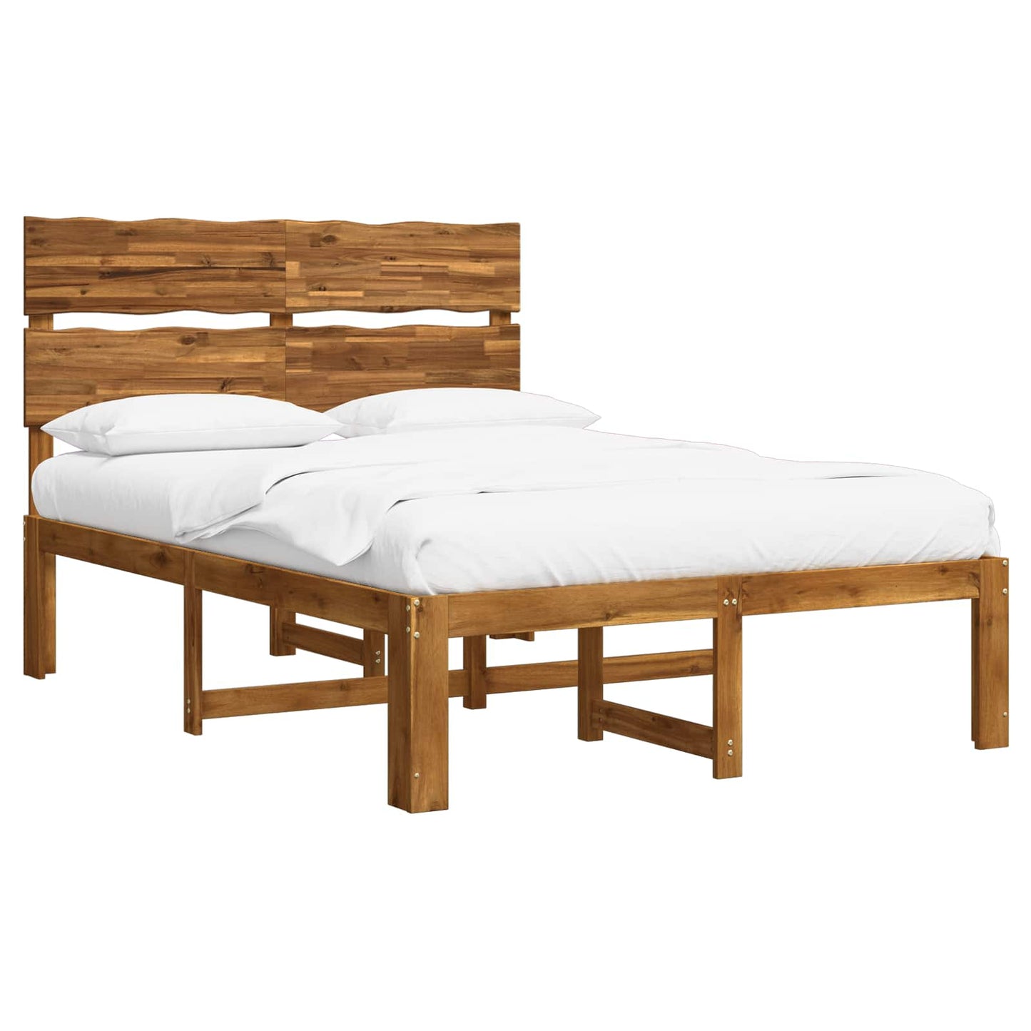 vidaXL Διπλό Κρεβάτι με Κεφαλάρι ROSTOCK Φυσικό 120 x 200 cm