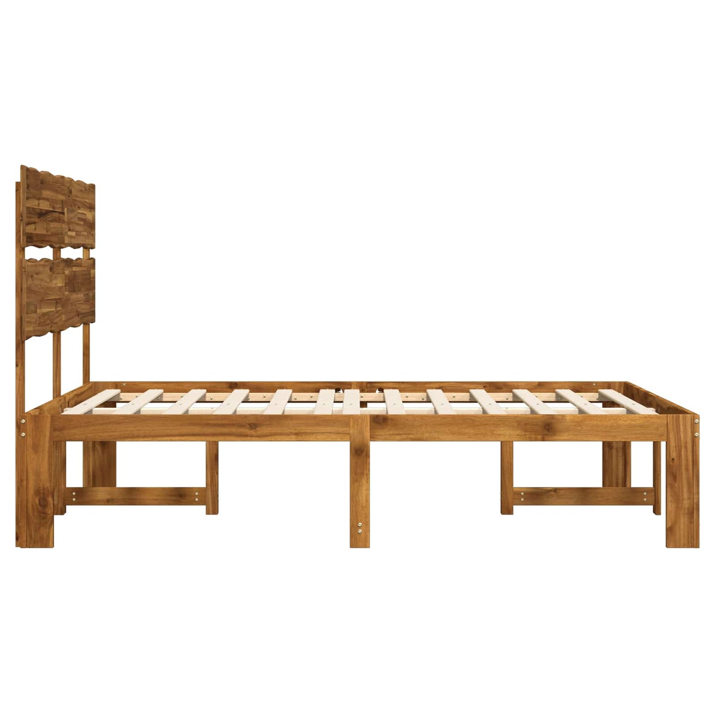 vidaXL Διπλό Κρεβάτι με Κεφαλάρι ROSTOCK Φυσικό 120 x 200 cm