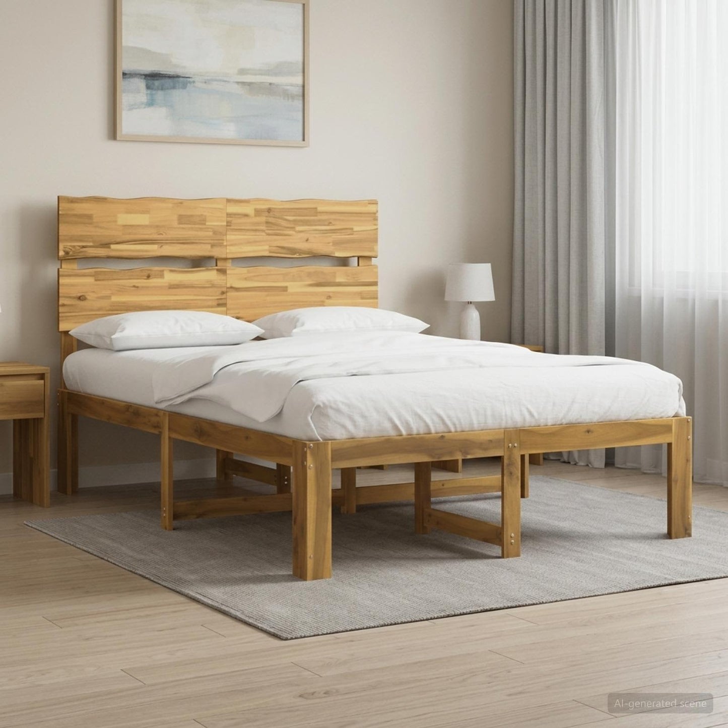 vidaXL Διπλό Κρεβάτι με Κεφαλάρι ROSTOCK Λευκό 120 x 200 cm