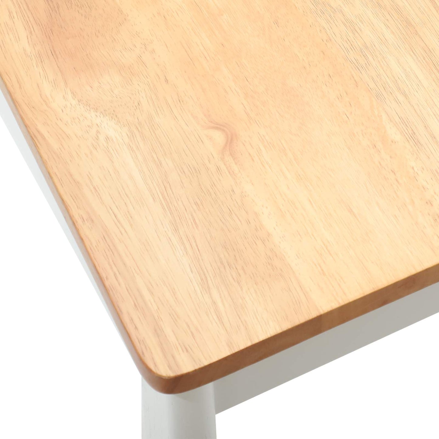 vidaXL Καρέκλα τραπεζαρίας 2 pcs λευκό και φυσικό Καθαρό Καουτσούκ