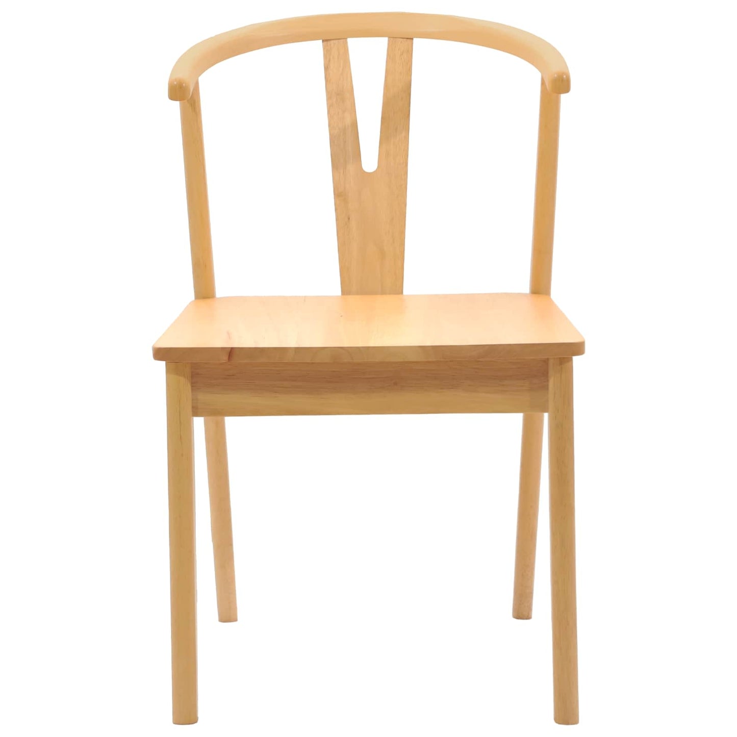 vidaXL Καρέκλα τραπεζαρίας 2 pcs Φυσικό Στερεό Ξύλο Ραβέντι