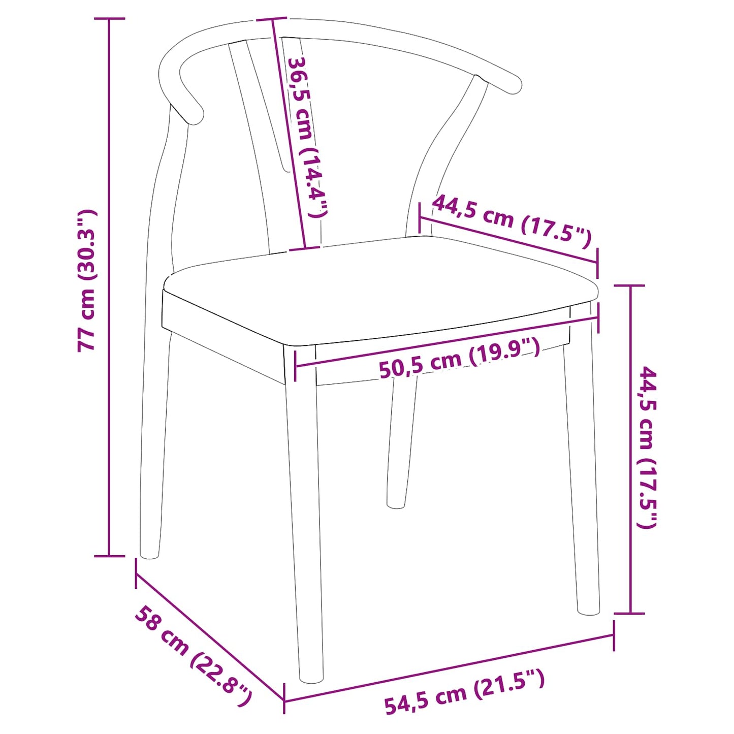 vidaXL Καρέκλα τραπεζαρίας 2 pcs Λευκό και Γκρι Στερεό Ξύλο Ραβέντι