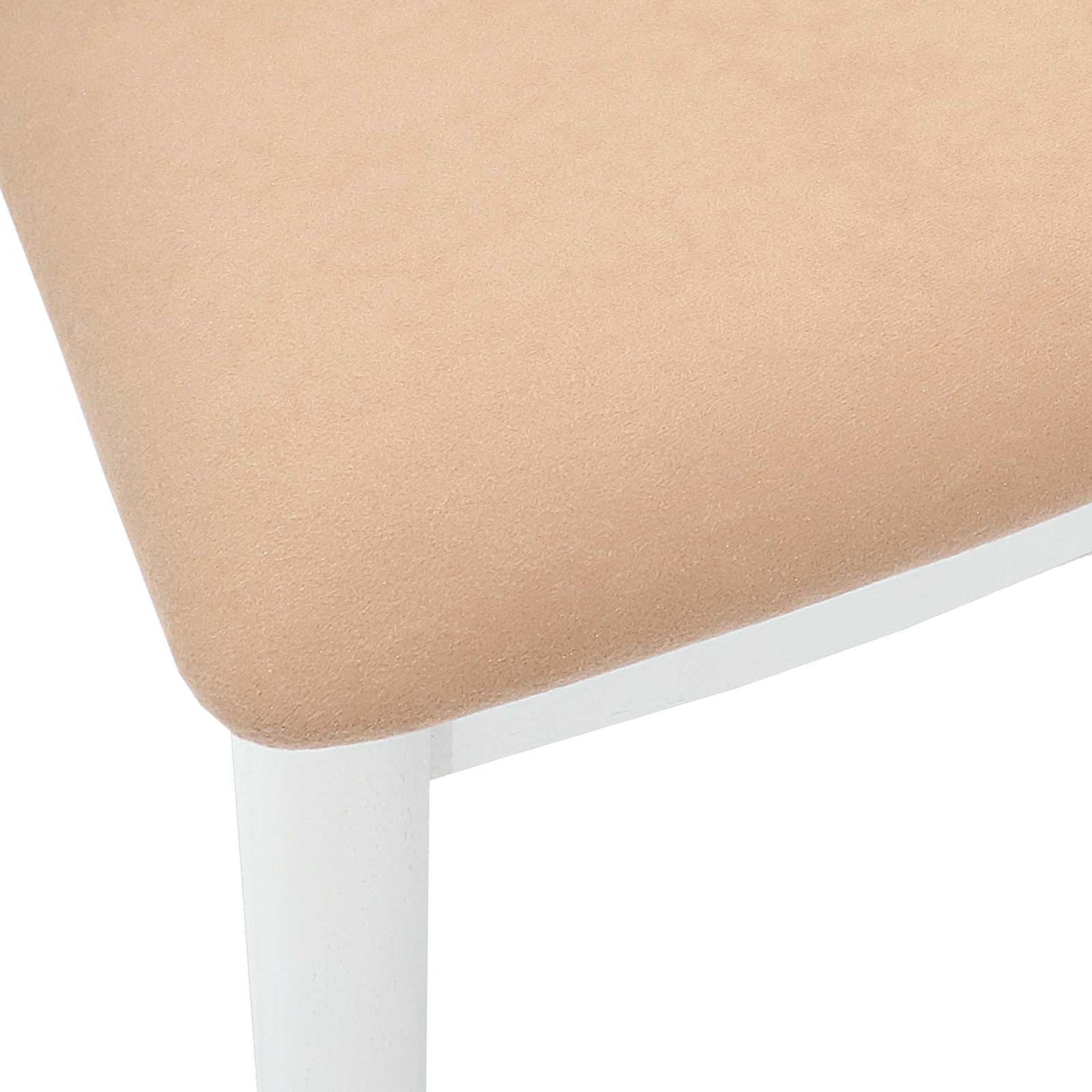 vidaXL Καρέκλα τραπεζαρίας 2 pcs Λευκό και Καφέ Στερεό Ξύλο Ραβέντι