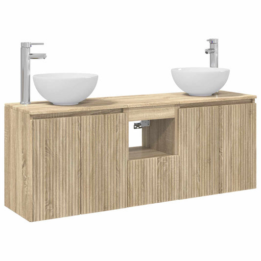 vidaXL Σετ Ντουλαπιών Μπάνιου 3 τμχ. Sonoma Δρυς 49,5 x 35 x 63 εκ