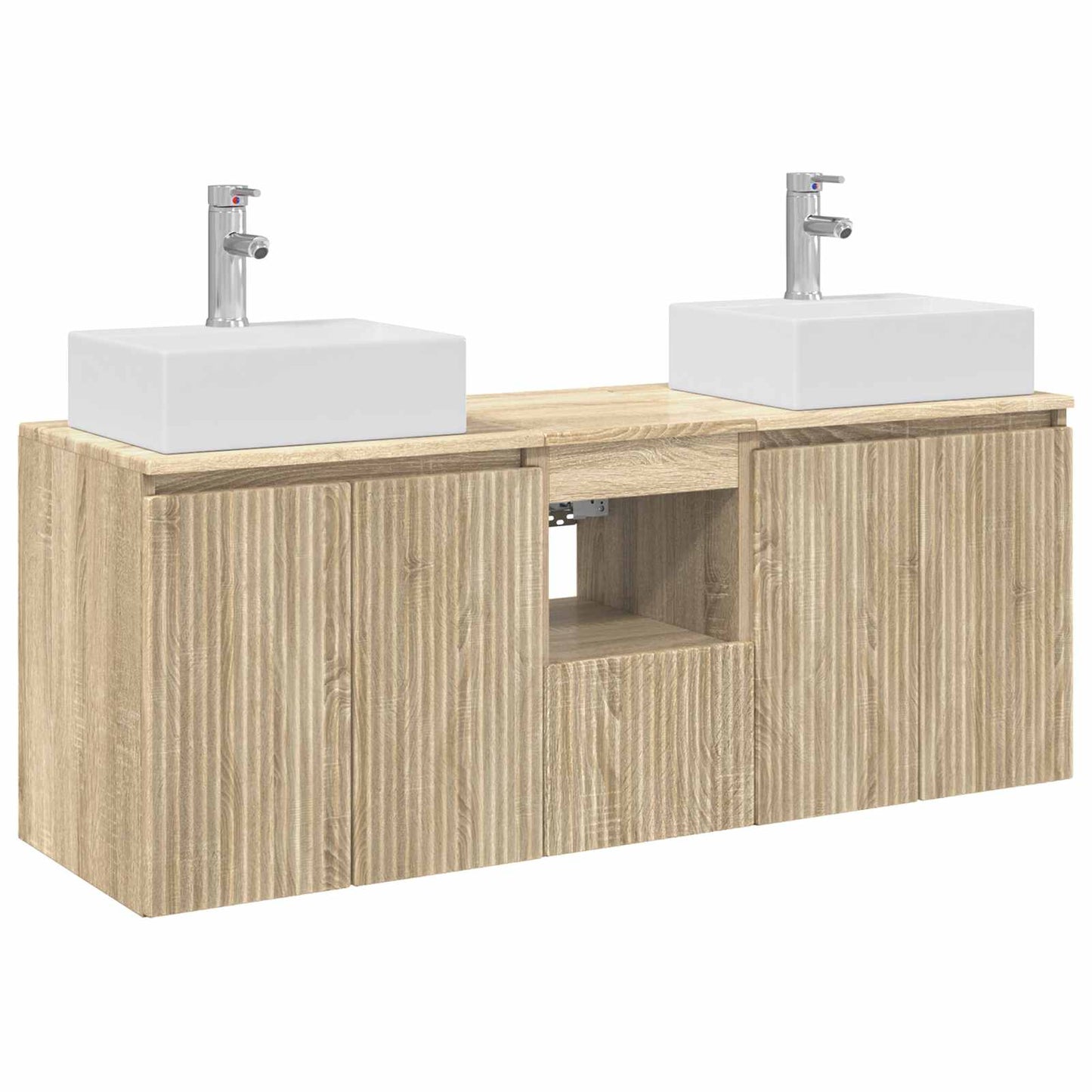 vidaXL Σετ Ντουλαπιών Μπάνιου 3 τμχ. Sonoma Δρυς 49,5 x 41 x 62,5 εκ