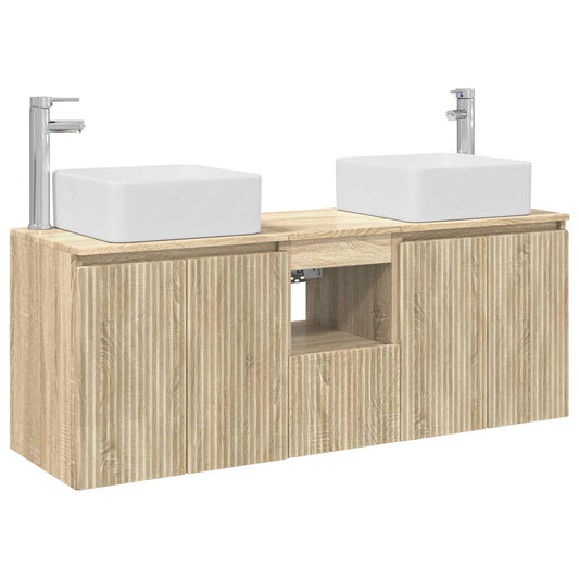 vidaXL Σετ Ντουλαπιών Μπάνιου 3 τμχ. Sonoma Δρυς 53 x 35 x 63 εκ