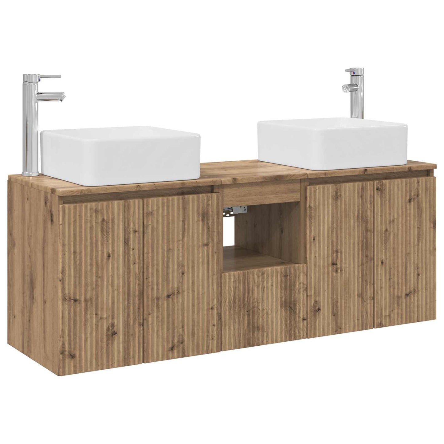 vidaXL Σετ Ντουλαπιών Μπάνιου 3 τμχ. Artisan Δρυς 135 x 35 x 80 εκ.