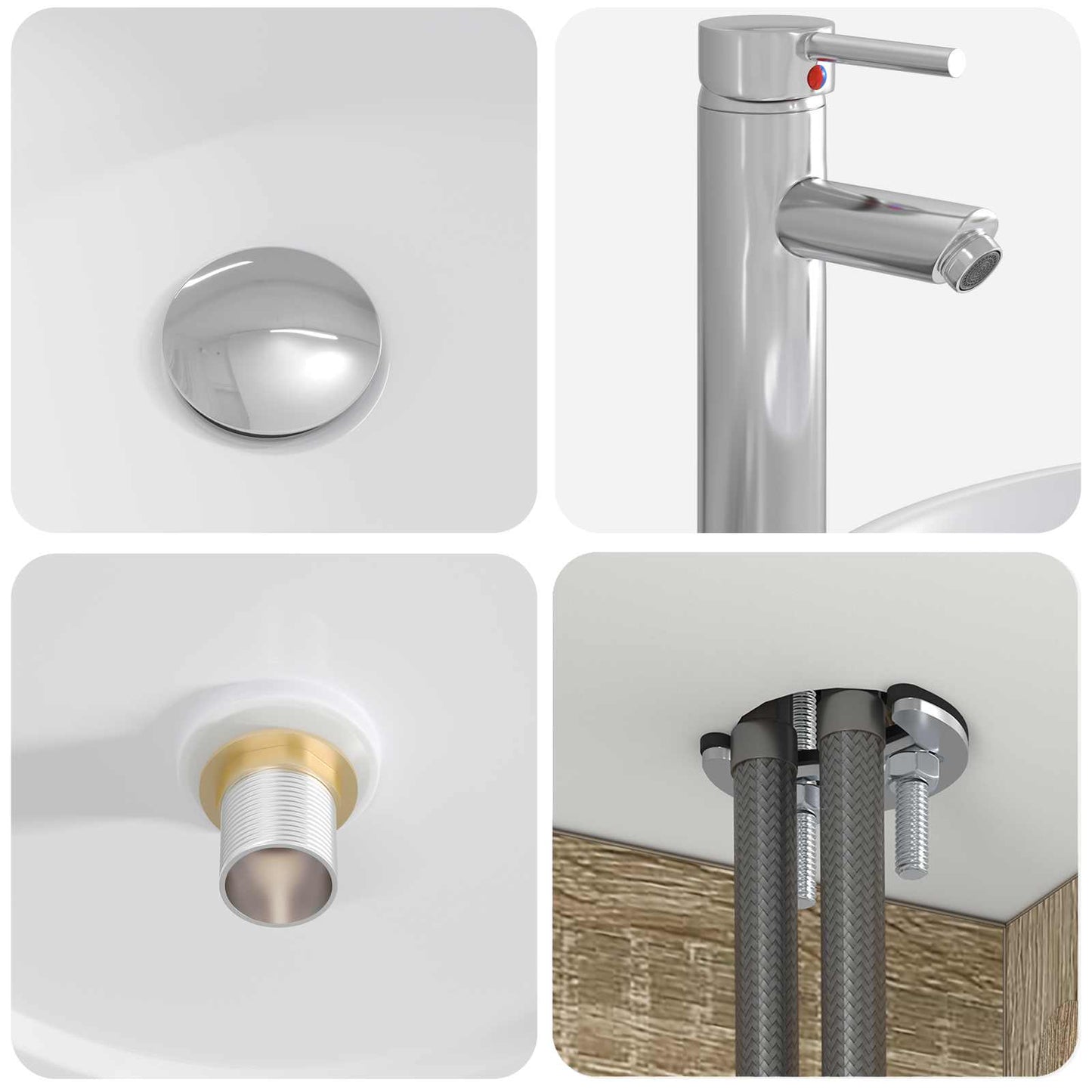 vidaXL Σετ Ντουλαπιών Μπάνιου 3 τμχ. Sonoma Δρυς 49,5 x 44,5 x 65 εκ
