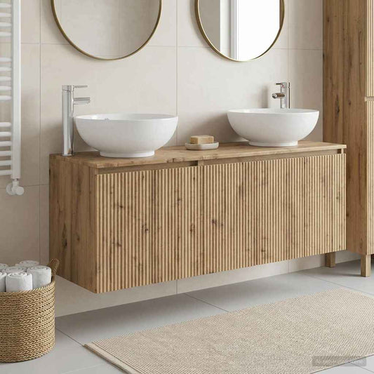 vidaXL Σετ Ντουλαπιών Μπάνιου 3 τμχ. Artisan Δρυς 49,5 x 44,5 x 65 εκ