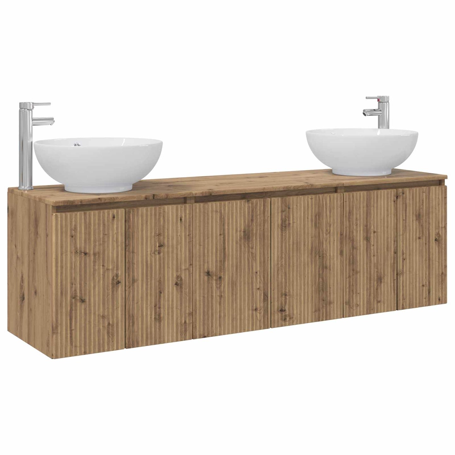 vidaXL Σετ Ντουλαπιών Μπάνιου 3 τμχ. Artisan Δρυς 49,5 x 44,5 x 65 εκ