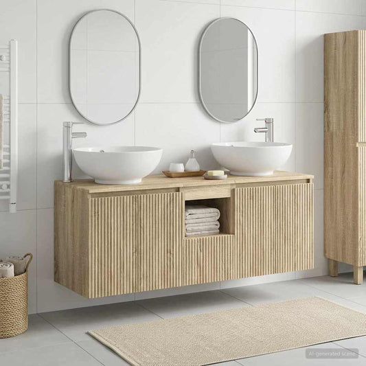 vidaXL Σετ Ντουλαπιών Μπάνιου 3 τμχ. Sonoma Δρυς 49,5 x 44,5 x 65 εκ