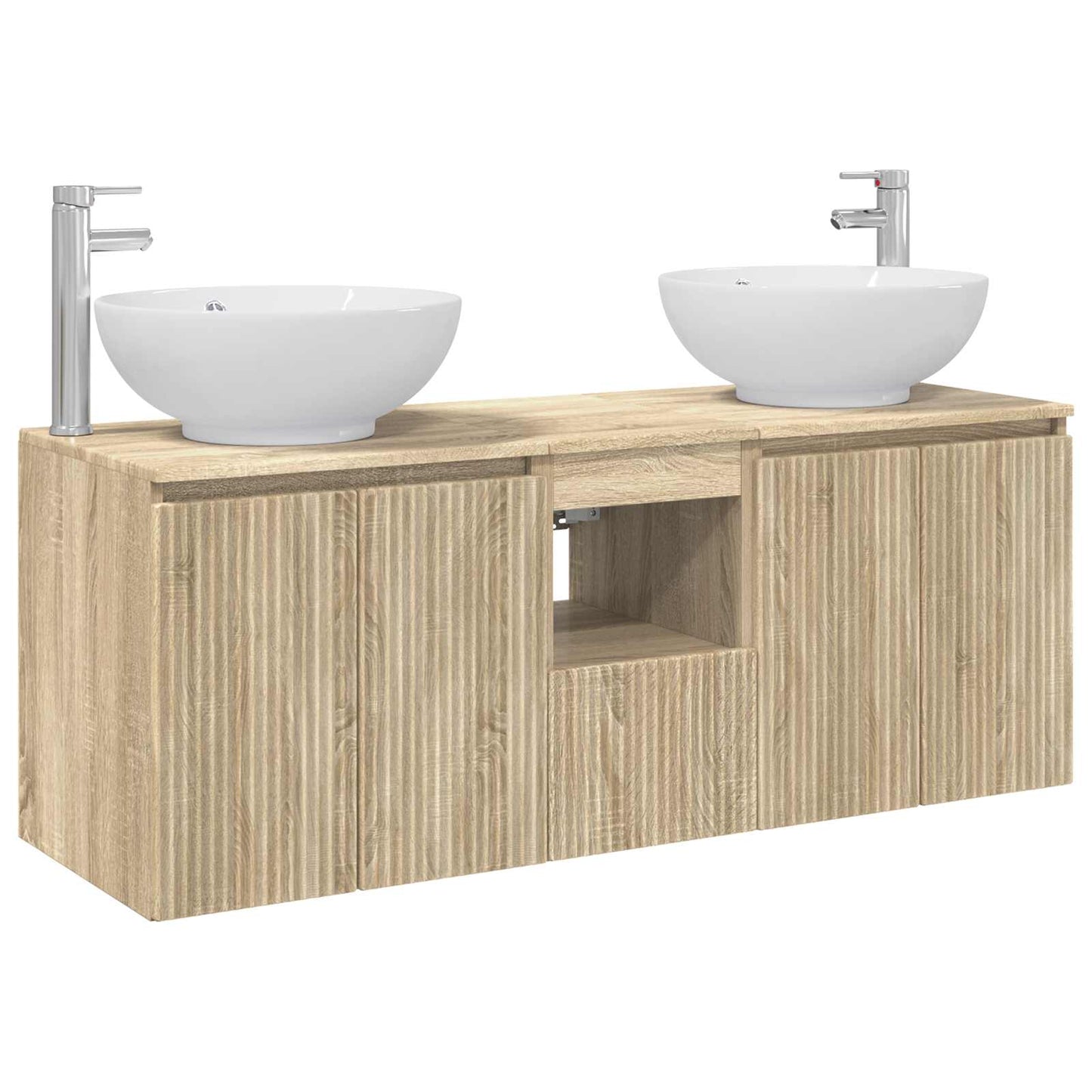vidaXL Σετ Ντουλαπιών Μπάνιου 3 τμχ. Sonoma Δρυς 49,5 x 44,5 x 65 εκ