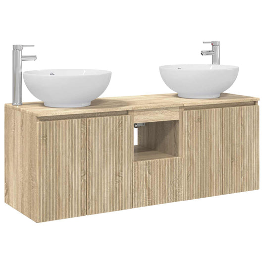 vidaXL Σετ Ντουλαπιών Μπάνιου 3 τμχ. Sonoma Δρυς 49,5 x 44,5 x 65 εκ