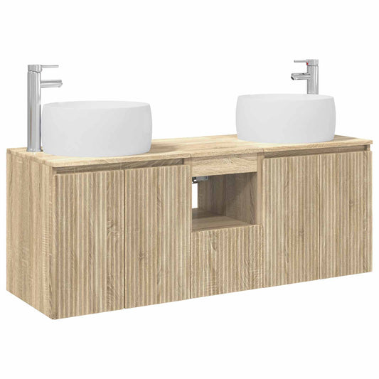 vidaXL Σετ Ντουλαπιών Μπάνιου 3 τμχ. Sonoma Δρυς 49,5 x 44,5 x 66 εκ