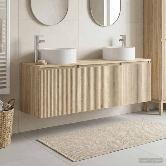 vidaXL Σετ Ντουλαπιών Μπάνιου 3 τμχ. Sonoma Δρυς 49,5 x 44,5 x 65,5 εκ
