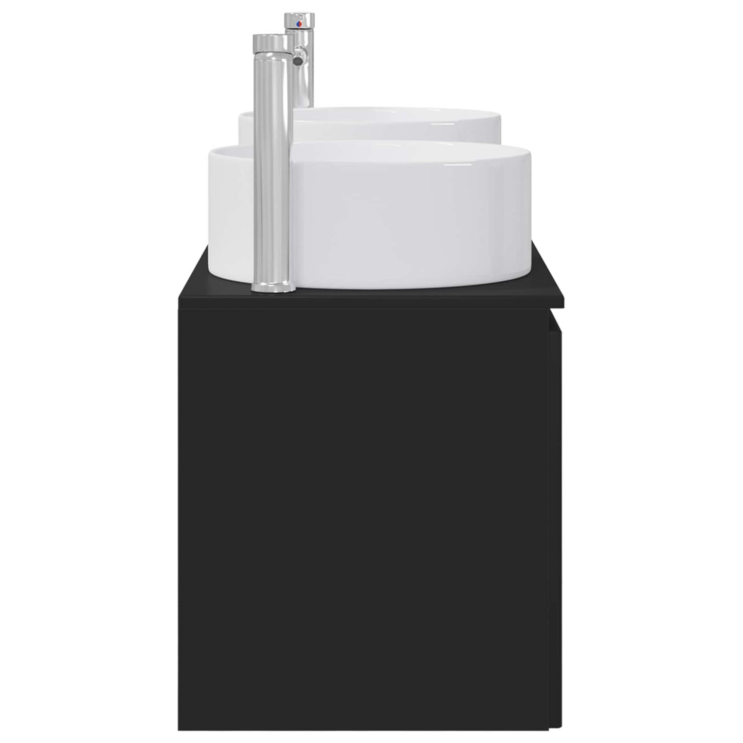 vidaXL Σετ Ντουλαπιών Μπάνιου 3 τμχ. Μαύρο 49,5 x 44,5 x 65,5 εκ