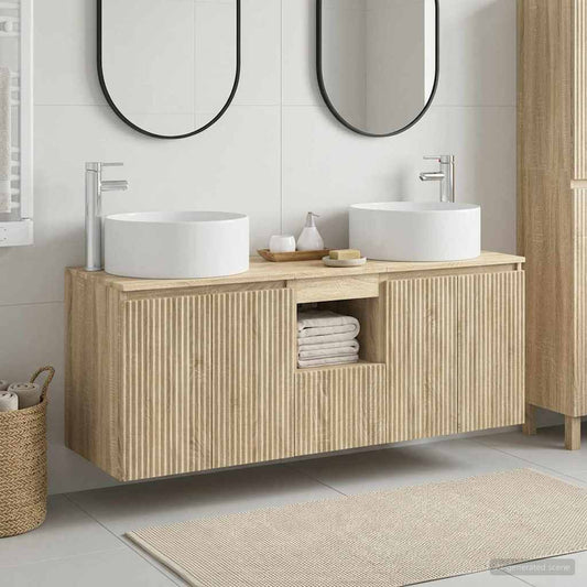 vidaXL Σετ Ντουλαπιών Μπάνιου 3 τμχ. Sonoma Δρυς 49,5 x 44,5 x 65,5 εκ