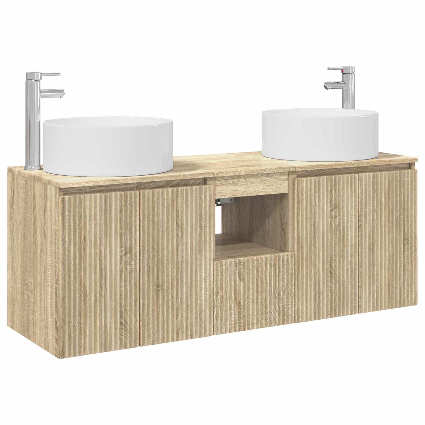 vidaXL Σετ Ντουλαπιών Μπάνιου 3 τμχ. Sonoma Δρυς 49,5 x 44,5 x 65,5 εκ