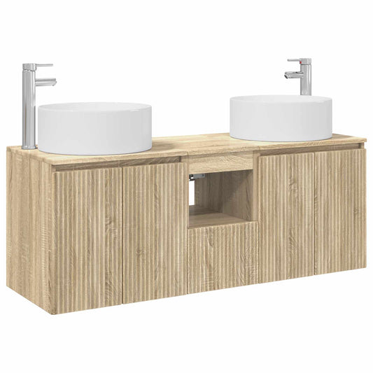 vidaXL Σετ Ντουλαπιών Μπάνιου 3 τμχ. Sonoma Δρυς 49,5 x 44,5 x 65,5 εκ