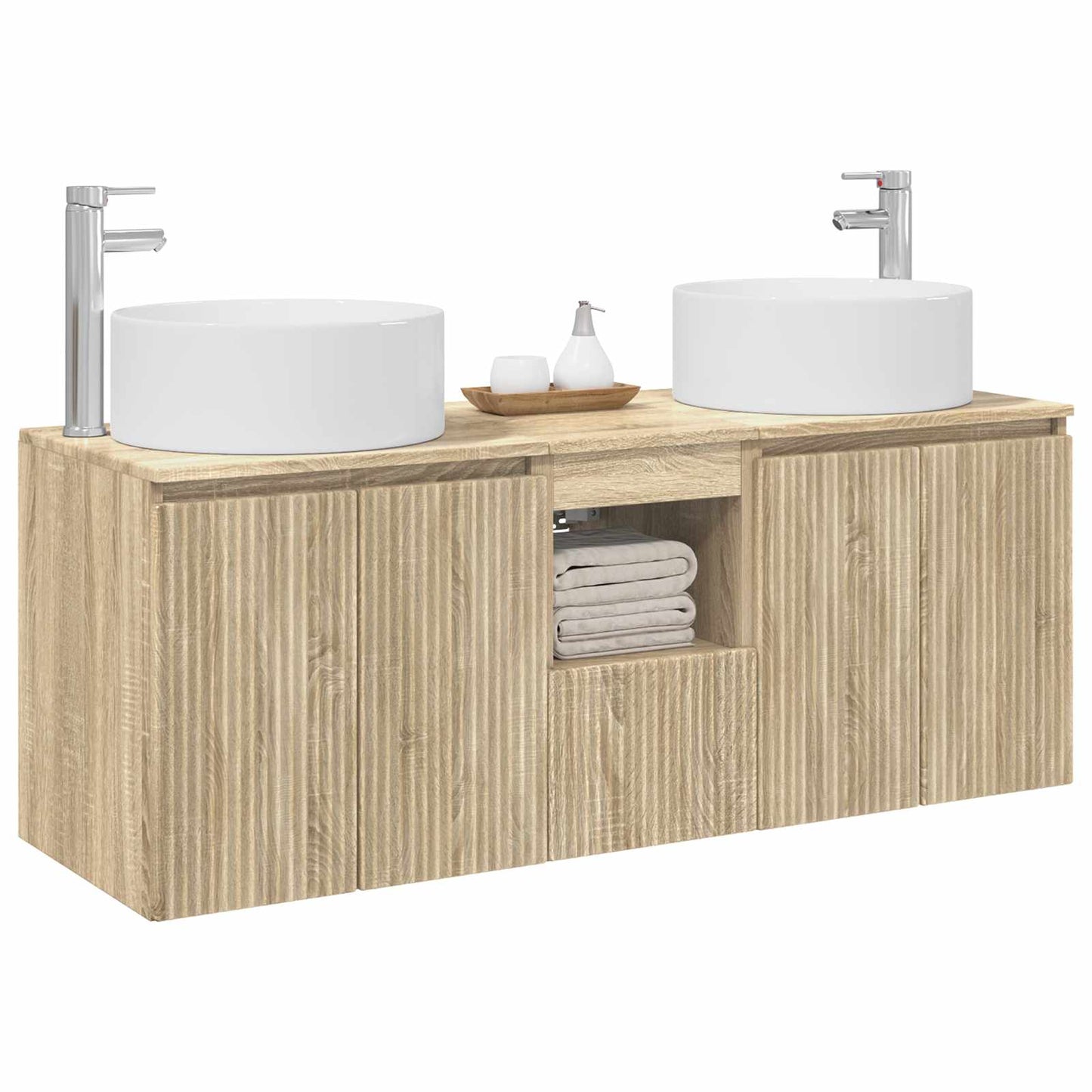 vidaXL Σετ Ντουλαπιών Μπάνιου 3 τμχ. Sonoma Δρυς 49,5 x 44,5 x 65,5 εκ