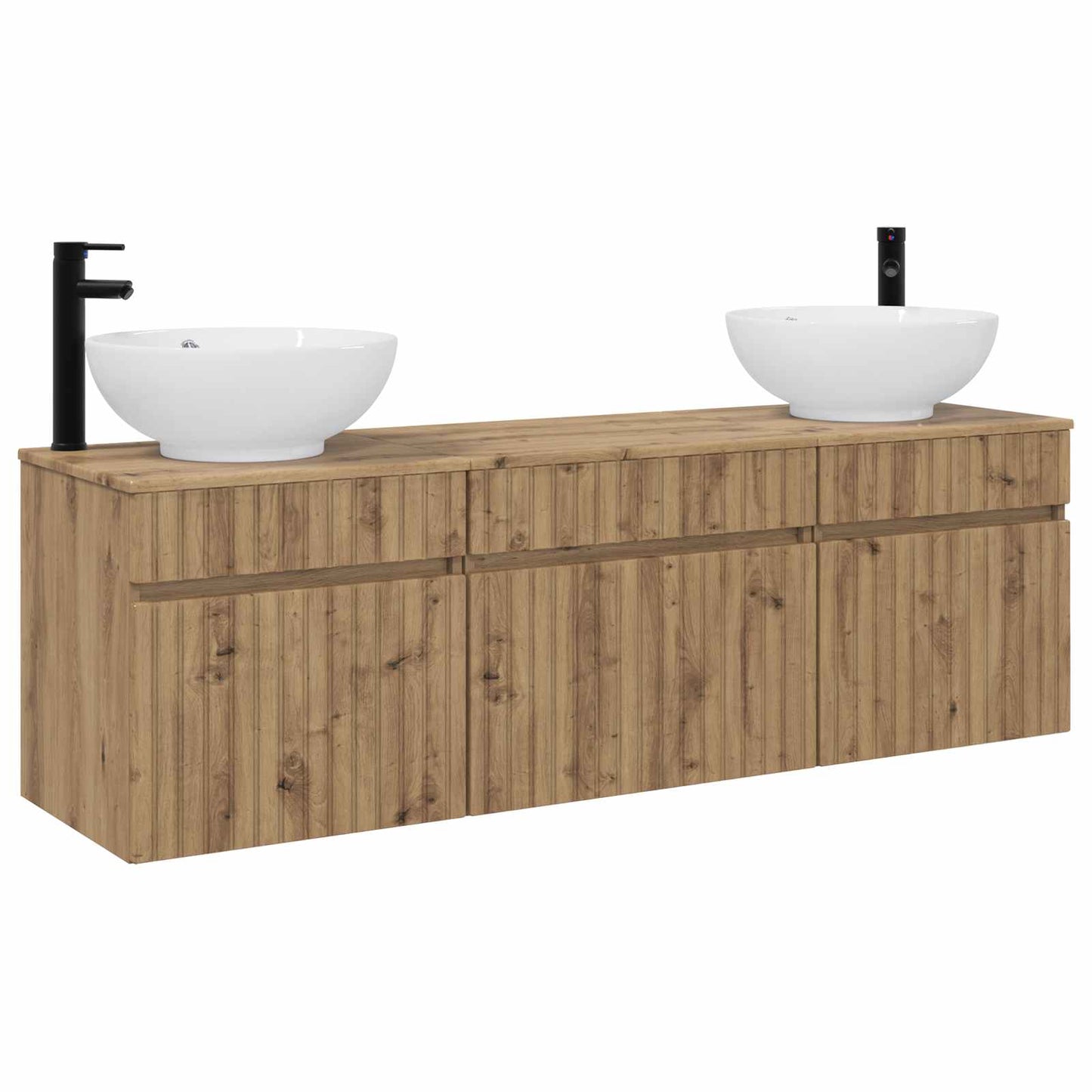 vidaXL Σετ Ντουλαπιών Μπάνιου 3 τμχ. Artisan Δρυς 49 x 44,5 x 66,5 εκ