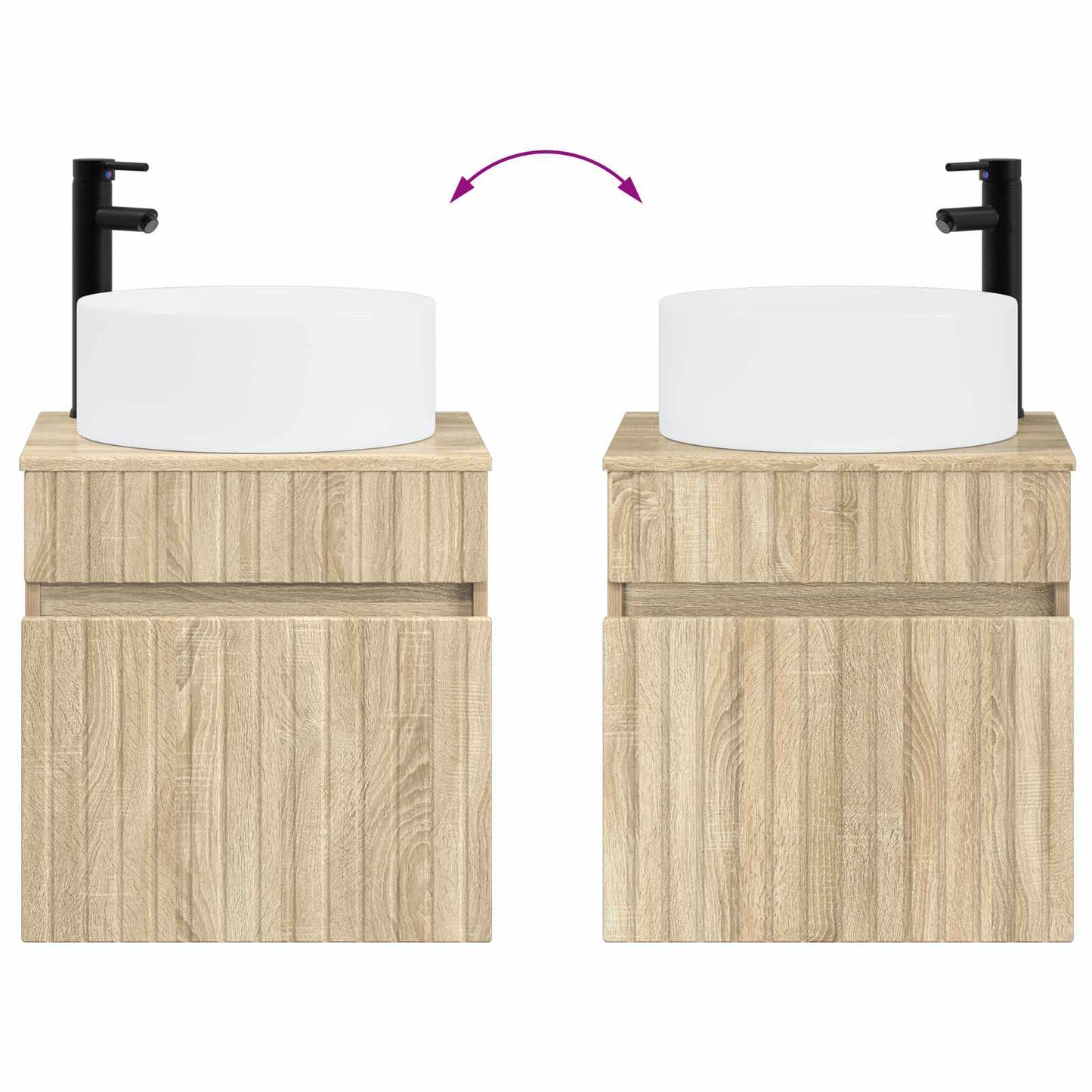 vidaXL Σετ Ντουλαπιών Μπάνιου 3 τμχ. Sonoma Δρυς 49 x 44,5 x 65,5 εκ