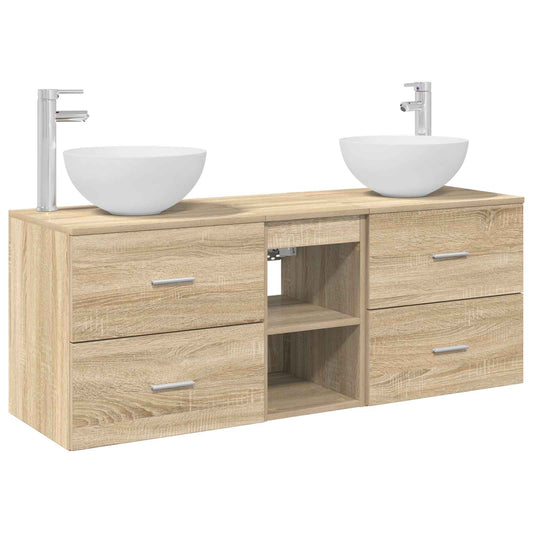 vidaXL Σετ Ντουλαπιών Μπάνιου 3 τμχ. Sonoma Δρυς 49,5 x 35 x 63 εκ