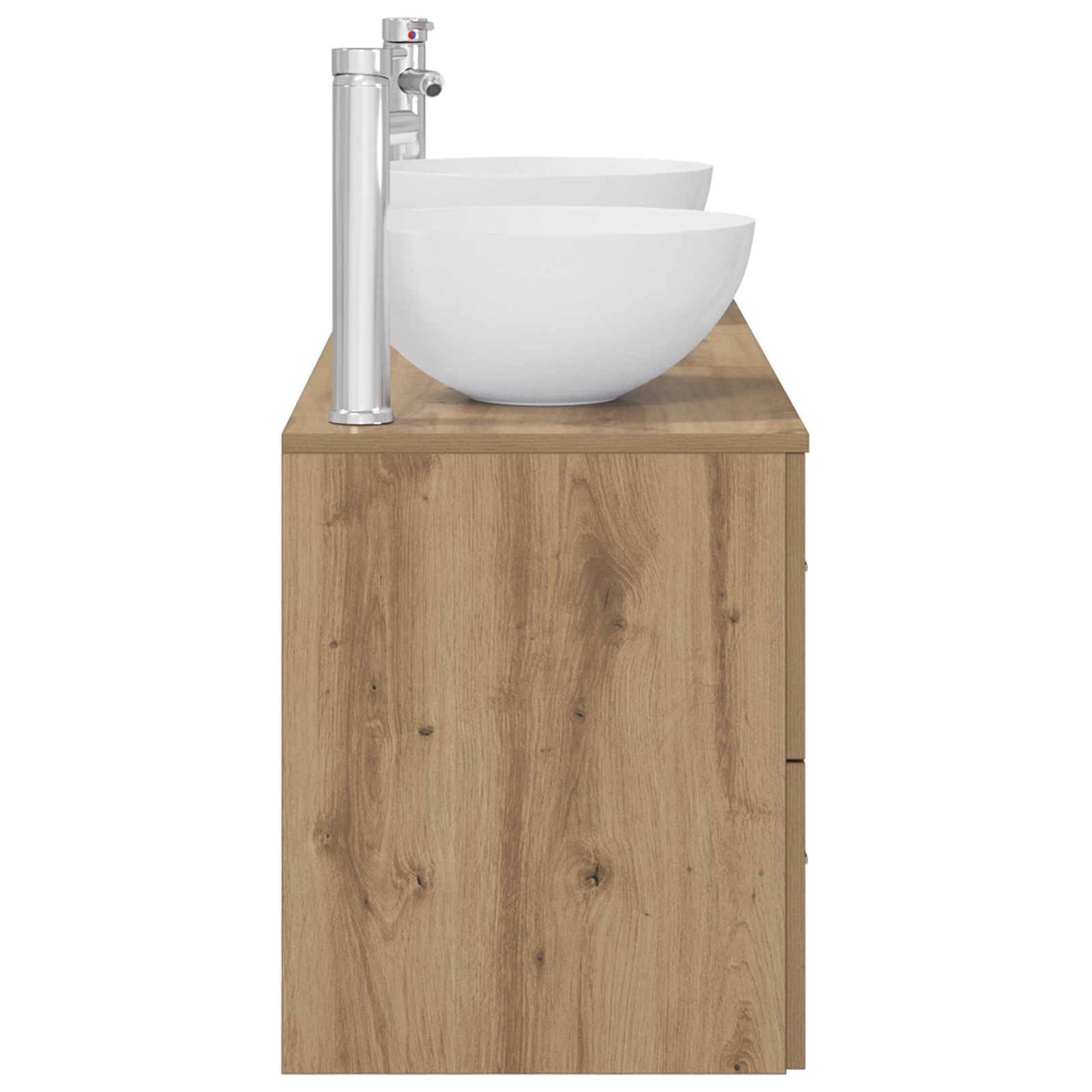 vidaXL Σετ Ντουλαπιών Μπάνιου 3 τμχ. Artisan Δρυς 129 x 35 x 80 εκ.