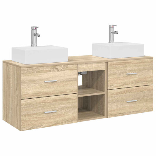 vidaXL Σετ Ντουλαπιών Μπάνιου 3 τμχ. Sonoma Δρυς 49,5 x 41 x 62,5 εκ