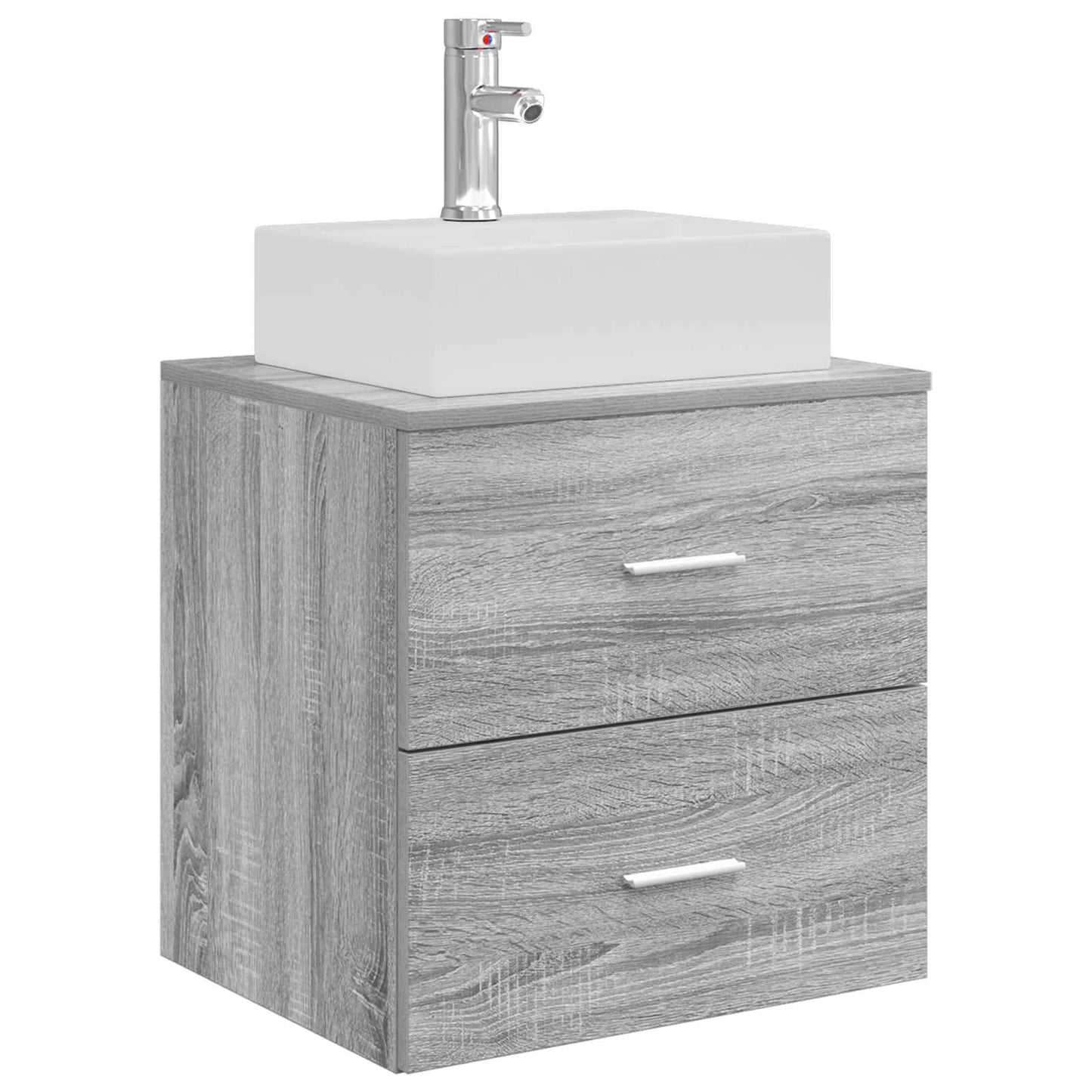 vidaXL Σετ Ντουλαπιών Μπάνιου 3 τμχ. Γκρι Sonoma 129 x 41 x 79,5 εκ.
