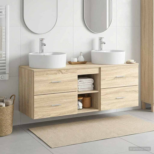 vidaXL Σετ Ντουλαπιών Μπάνιου 3 τμχ. Sonoma Δρυς 49,5 x 44,5 x 65 εκ