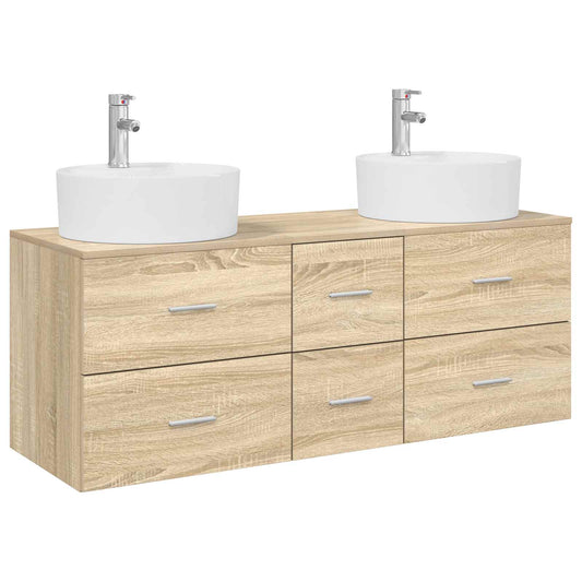 vidaXL Σετ Επίπλων Μπάνιου 3 τμχ. Sonoma Δρυς 49,5 x 44,5 x 65 εκ