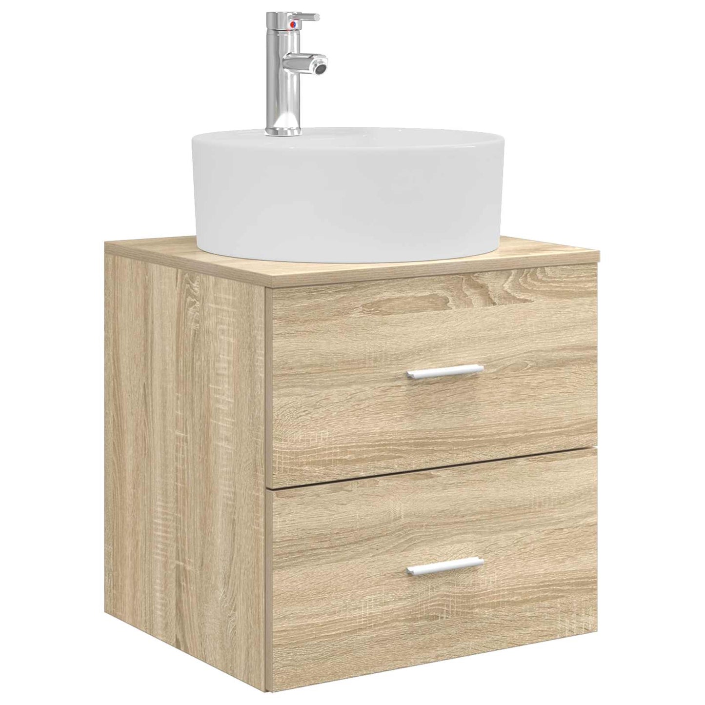 vidaXL Σετ Επίπλων Μπάνιου 3 τμχ. Sonoma Δρυς 129 x 44,5 x 80 εκ.
