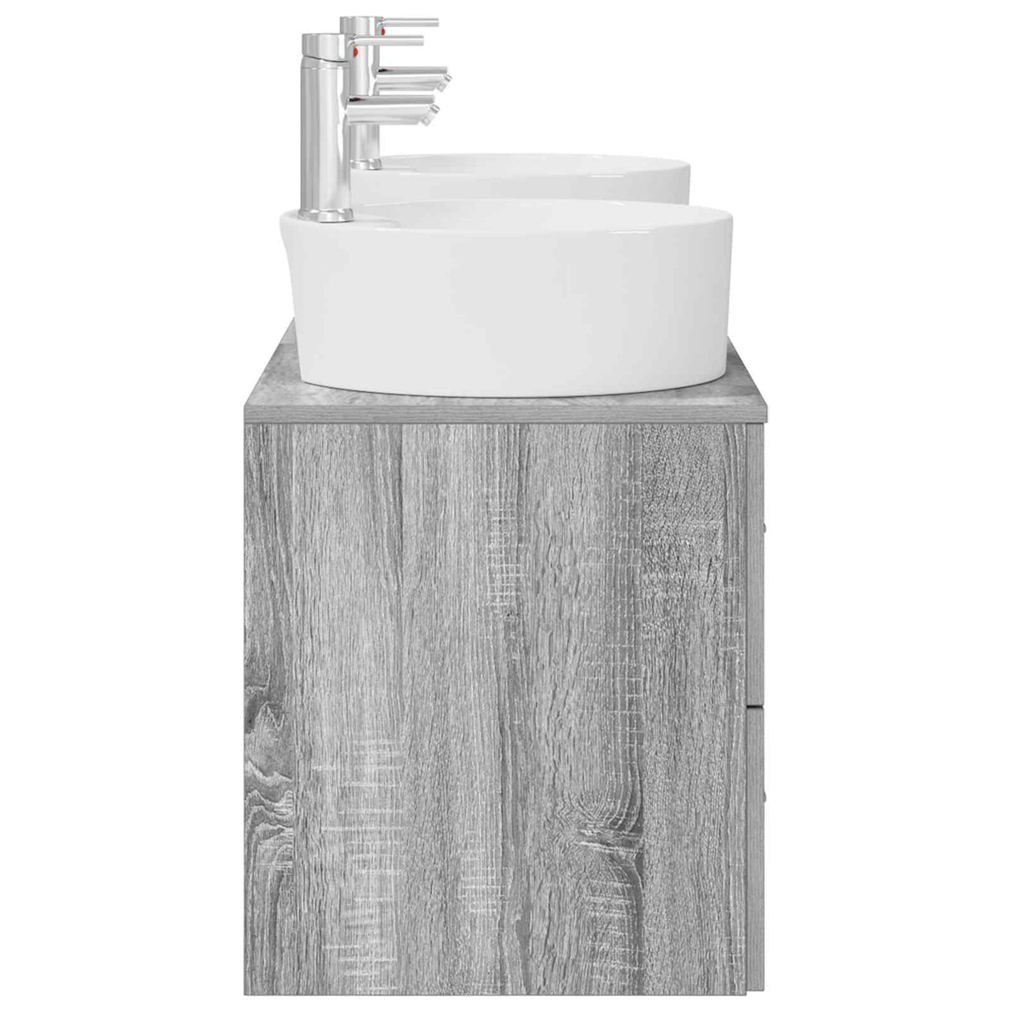 vidaXL Σετ Επίπλων Μπάνιου 3 τμχ. Γκρι Sonoma 129 x 44,5 x 80 εκ.
