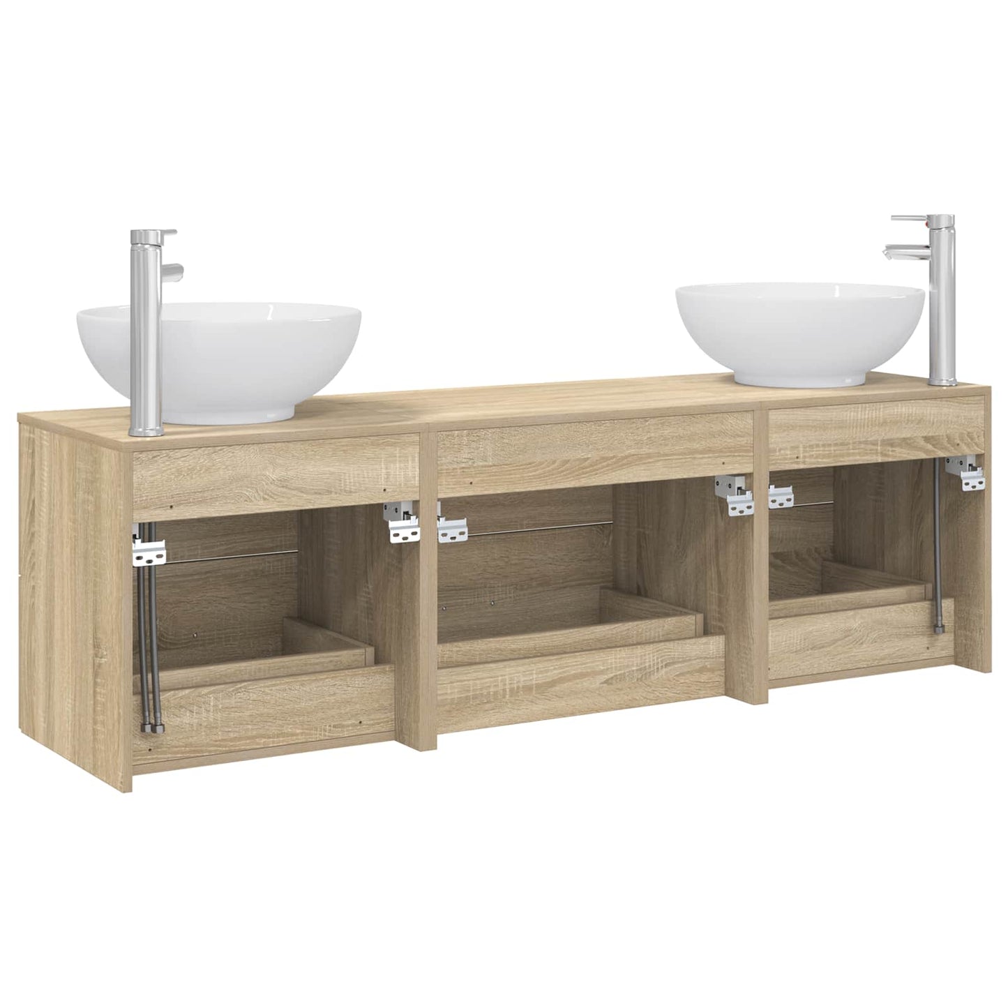 vidaXL Σετ Επίπλων Μπάνιου 3 τμχ. Sonoma Δρυς 49,5 x 44,5 x 65 εκ