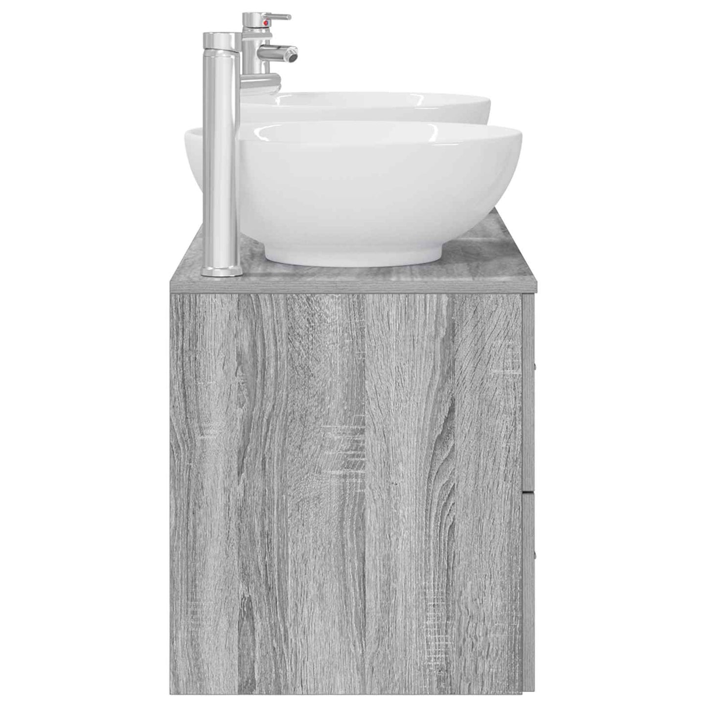 vidaXL Σετ Επίπλων Μπάνιου 3 τμχ. Γκρι Sonoma 129 x 44,5 x 80 εκ.