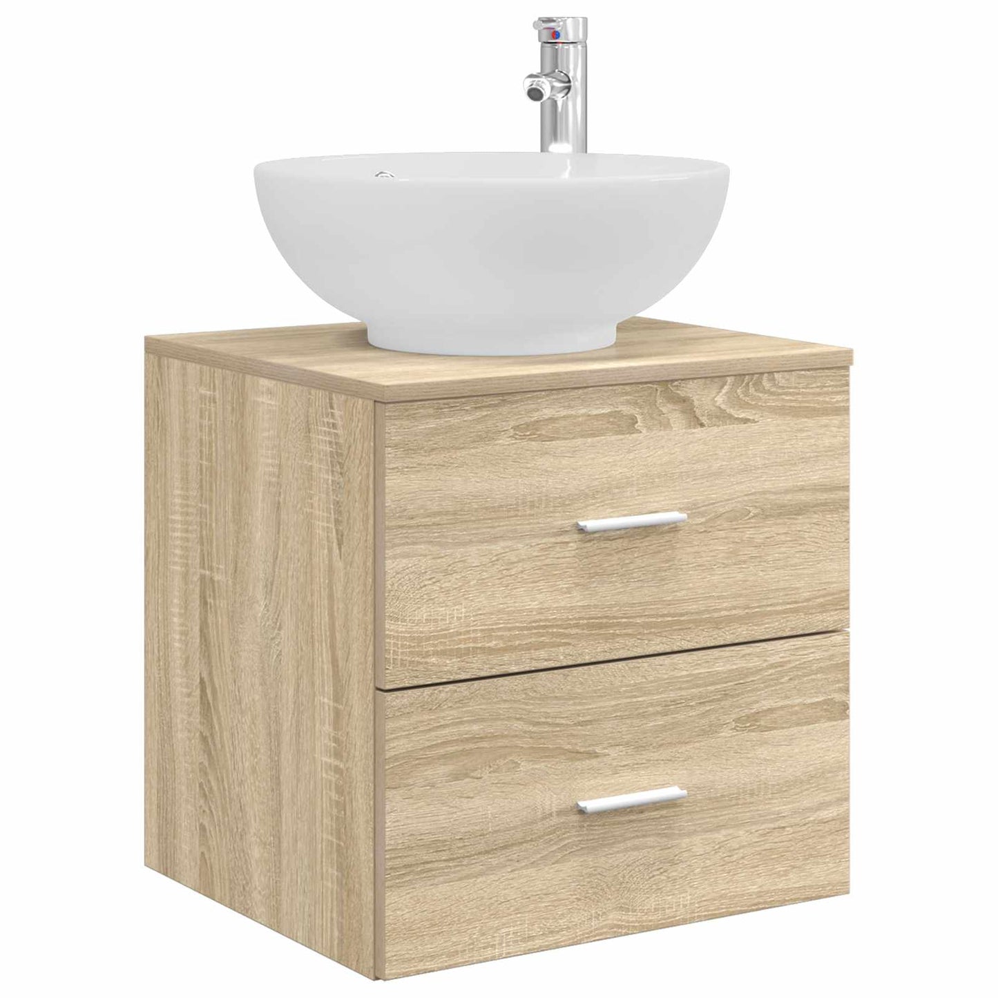 vidaXL Σετ Επίπλων Μπάνιου 3 τμχ. Sonoma Δρυς 129 x 44,5 x 80 εκ.