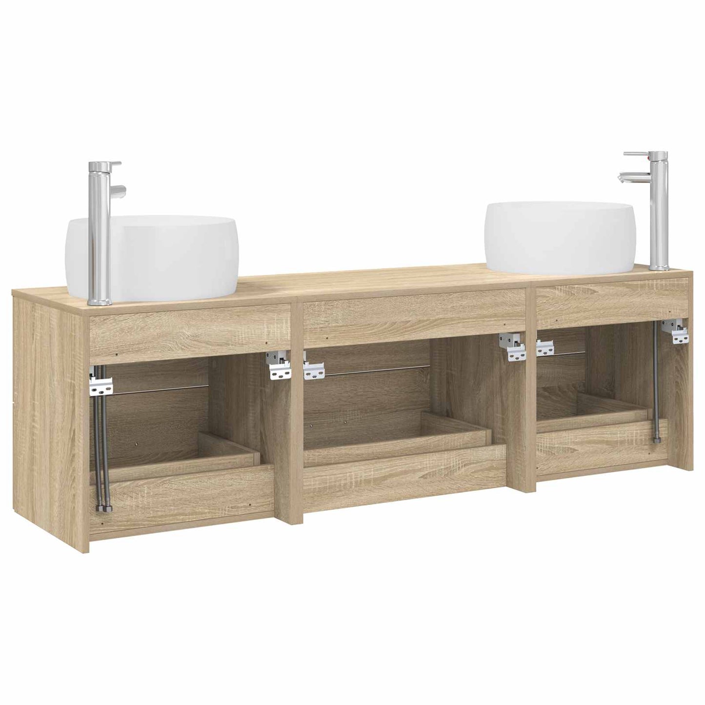vidaXL Σετ Επίπλων Μπάνιου 3 τμχ. Sonoma Δρυς 49,5 x 44,5 x 66 εκ