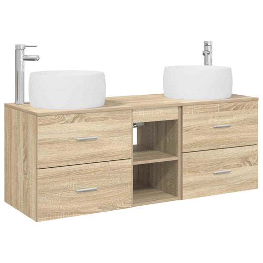 vidaXL Σετ Επίπλων Μπάνιου 3 τμχ. Sonoma Δρυς 49,5 x 44,5 x 66 εκ