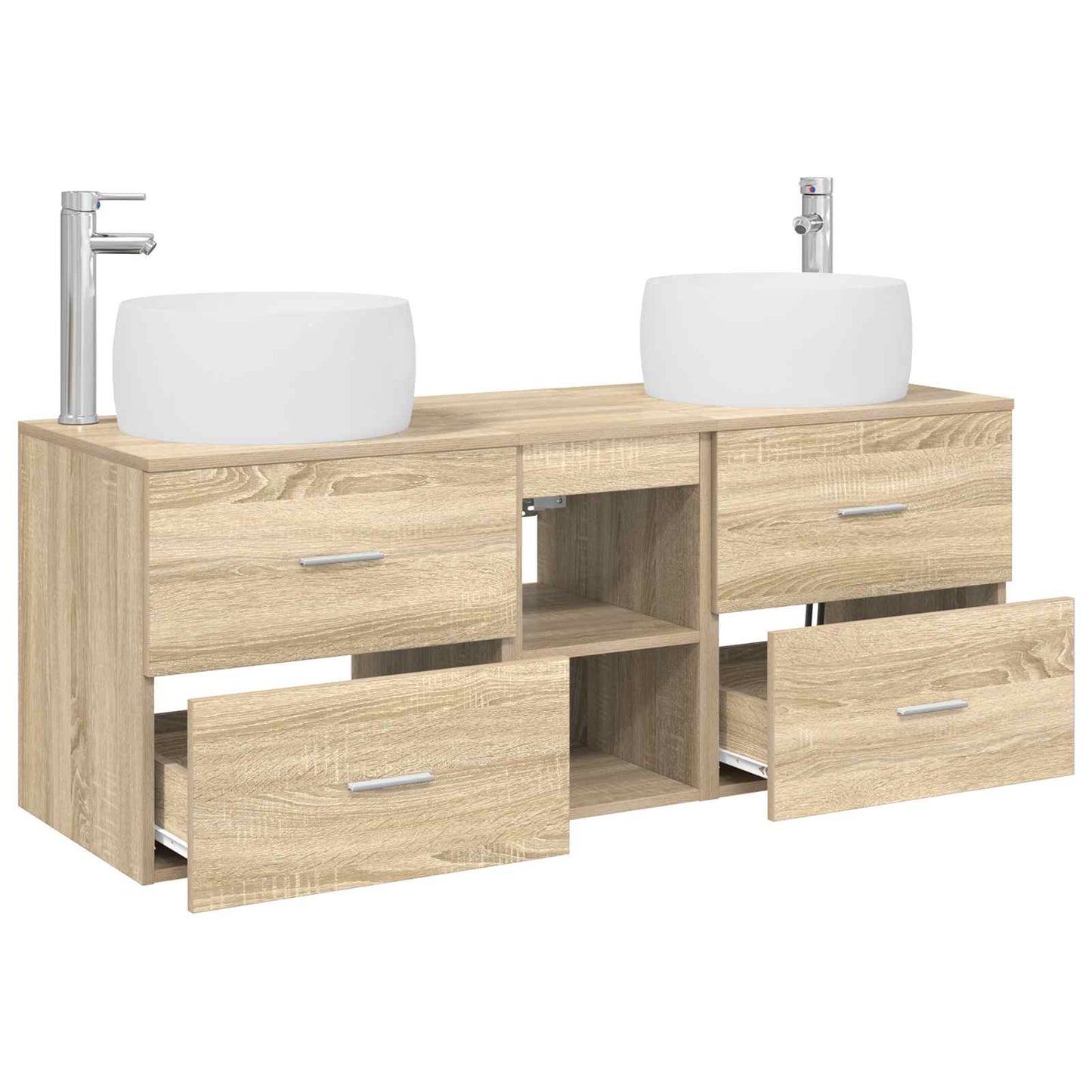 vidaXL Σετ Επίπλων Μπάνιου 3 τμχ. Sonoma Δρυς 49,5 x 44,5 x 66 εκ