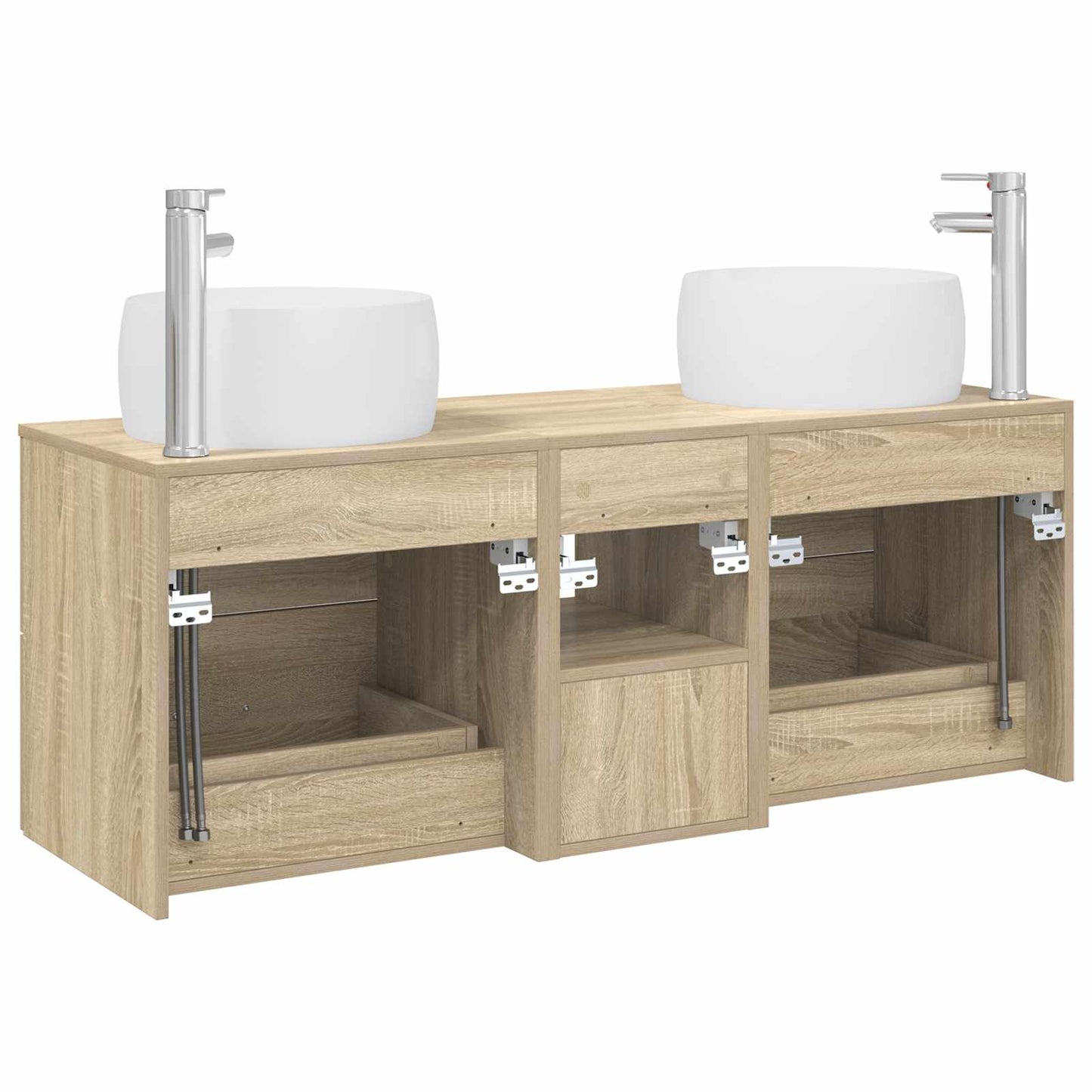 vidaXL Σετ Επίπλων Μπάνιου 3 τμχ. Sonoma Δρυς 49,5 x 44,5 x 66 εκ