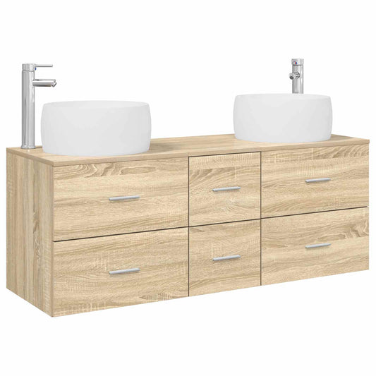 vidaXL Σετ Επίπλων Μπάνιου 3 τμχ. Sonoma Δρυς 49,5 x 44,5 x 66 εκ