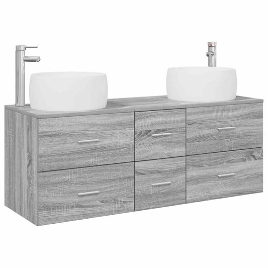 vidaXL Σετ Επίπλων Μπάνιου 3 τμχ. Γκρι Sonoma 49,5 x 44,5 x 66 εκ