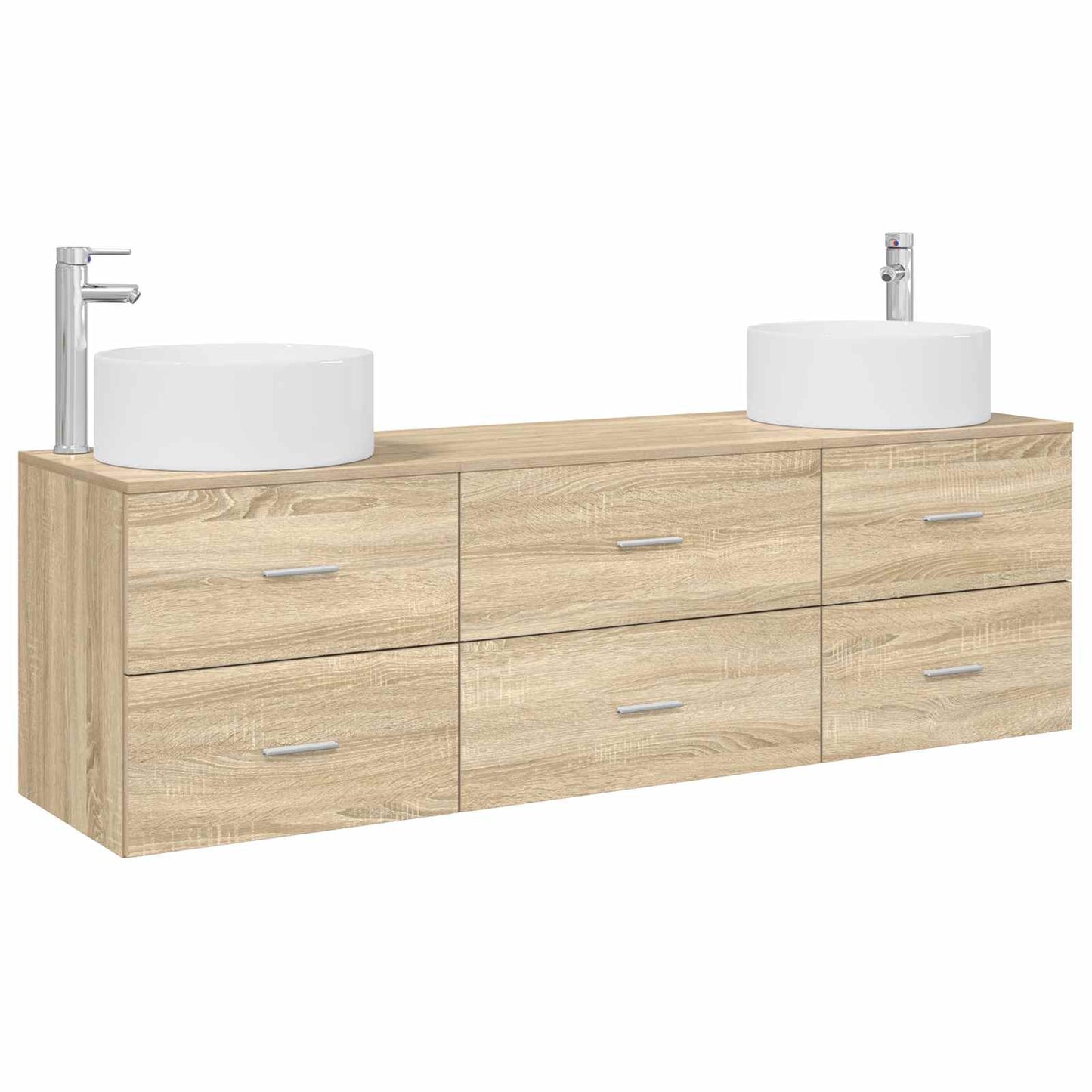 vidaXL Σετ Επίπλων Μπάνιου 3 τμχ. Sonoma Δρυς 161,5 x 44,5 x 80 εκ.