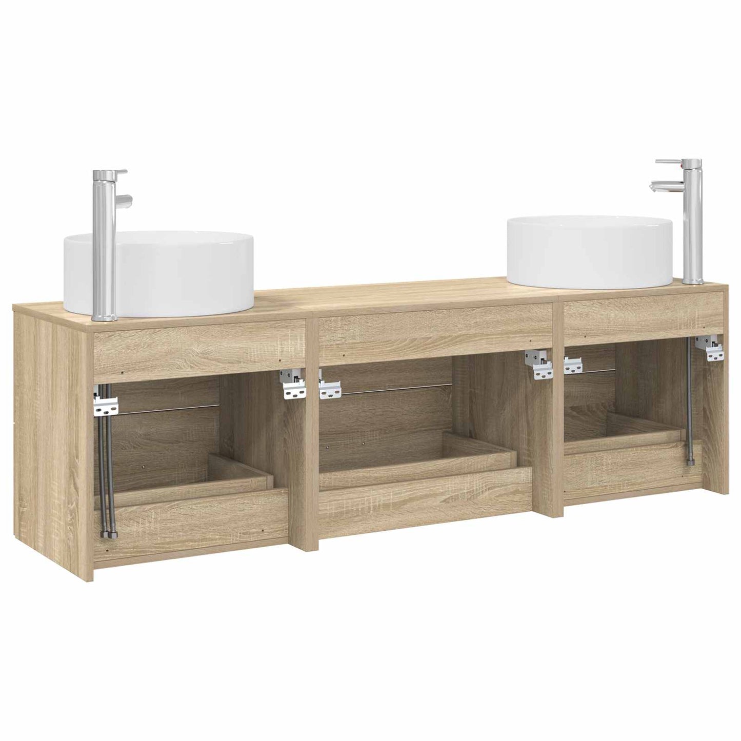 vidaXL Σετ Επίπλων Μπάνιου 3 τμχ. Sonoma Δρυς 161,5 x 44,5 x 80 εκ.