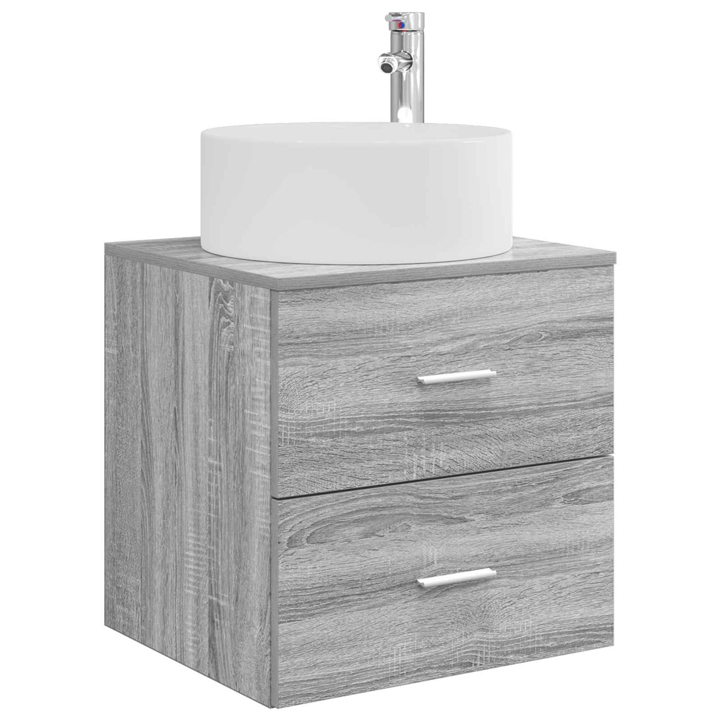 vidaXL Σετ Επίπλων Μπάνιου 3 τμχ. Γκρι Sonoma 129 x 44,5 x 80 εκ.